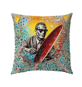 Elegant Surfing 5 23 Outdoor Pillow with a serene coastal pattern, perfect for outdoor relaxation.